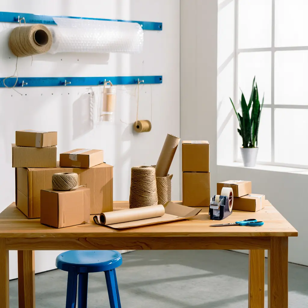 Paketointistudio ja työpiste